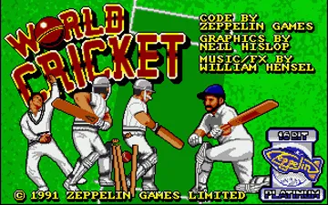 World Cricket screen shot title